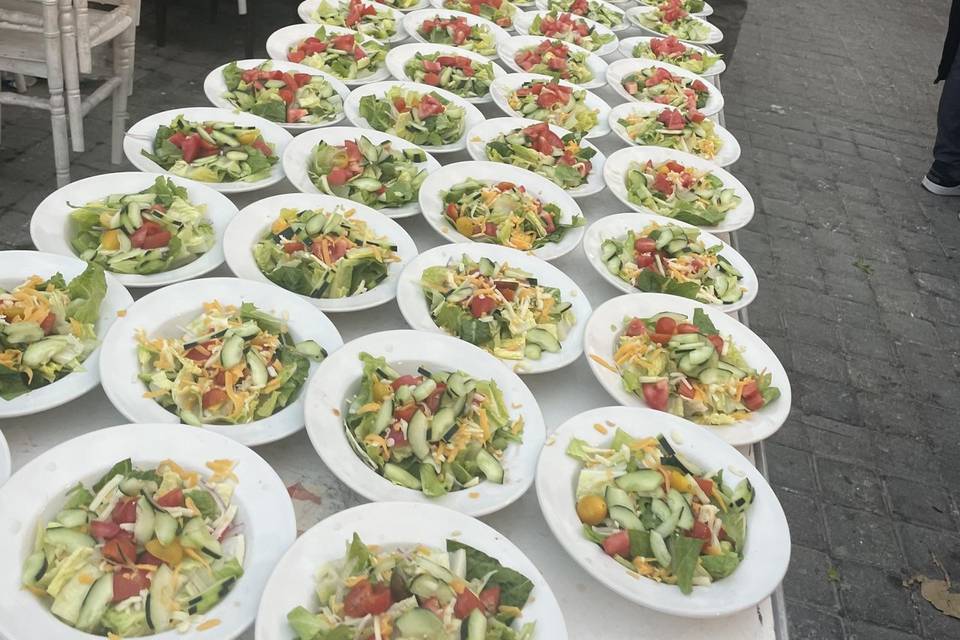 Menús por tiempo y aperitivos para eventos