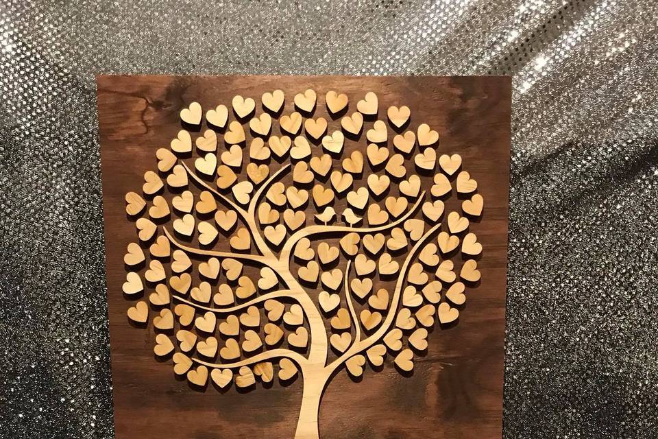 Árbol para firmas en madera