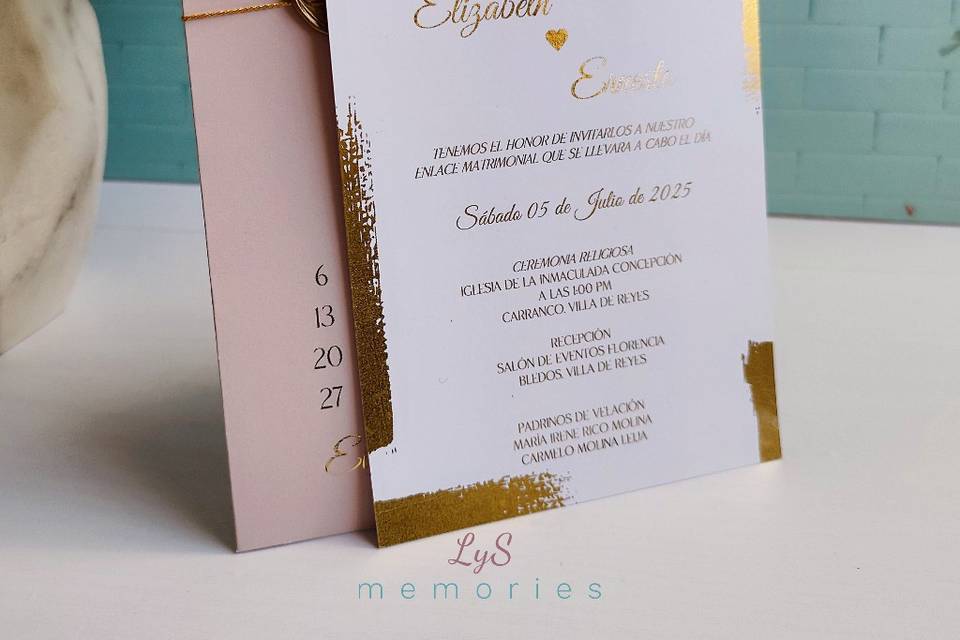 Invitación calendario con sell