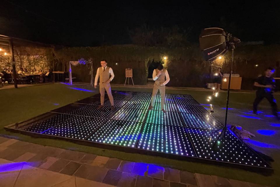 Pista de baile iluminada