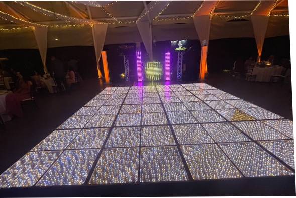 Vista de pista led y sonido