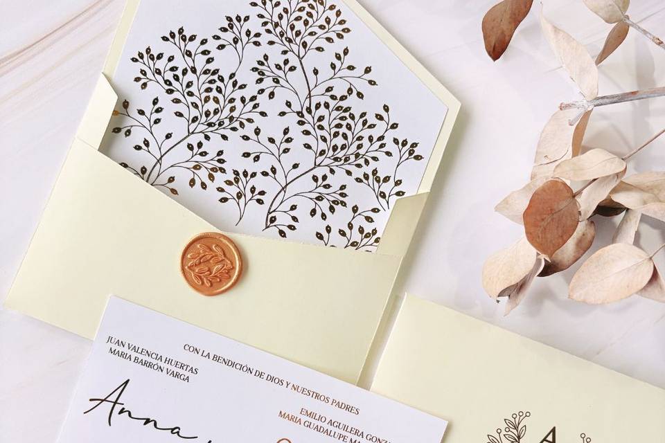 Invitación con sobre