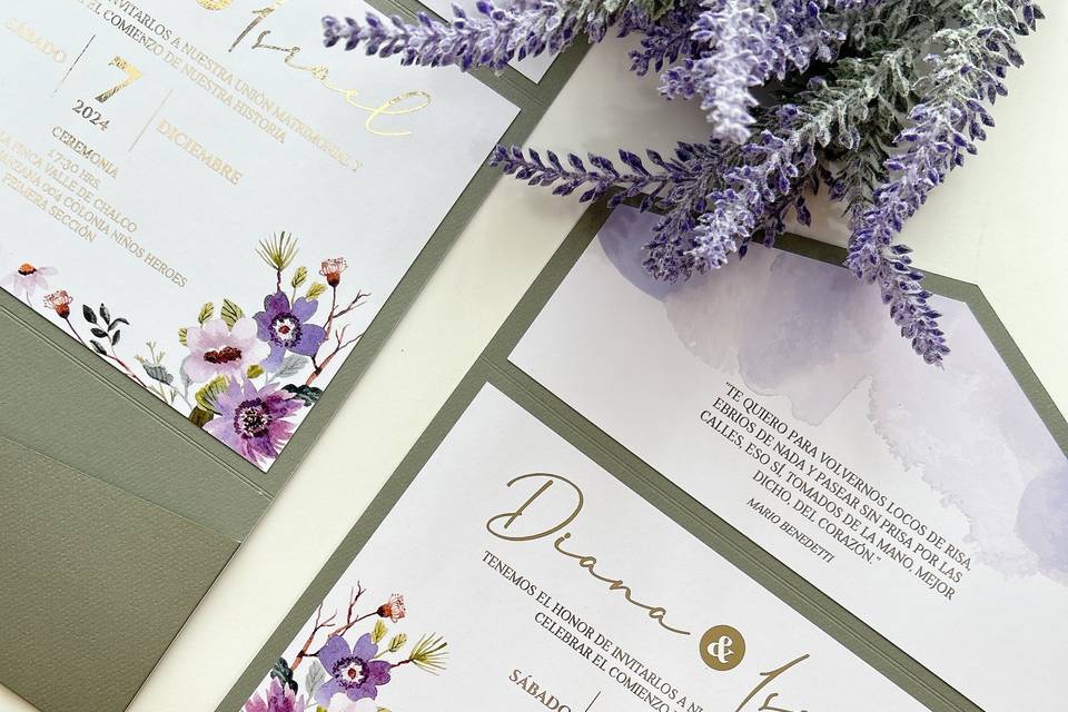 Sobre tríptico foil