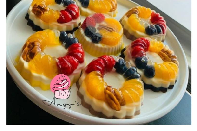 Individuales de frutas gelatin