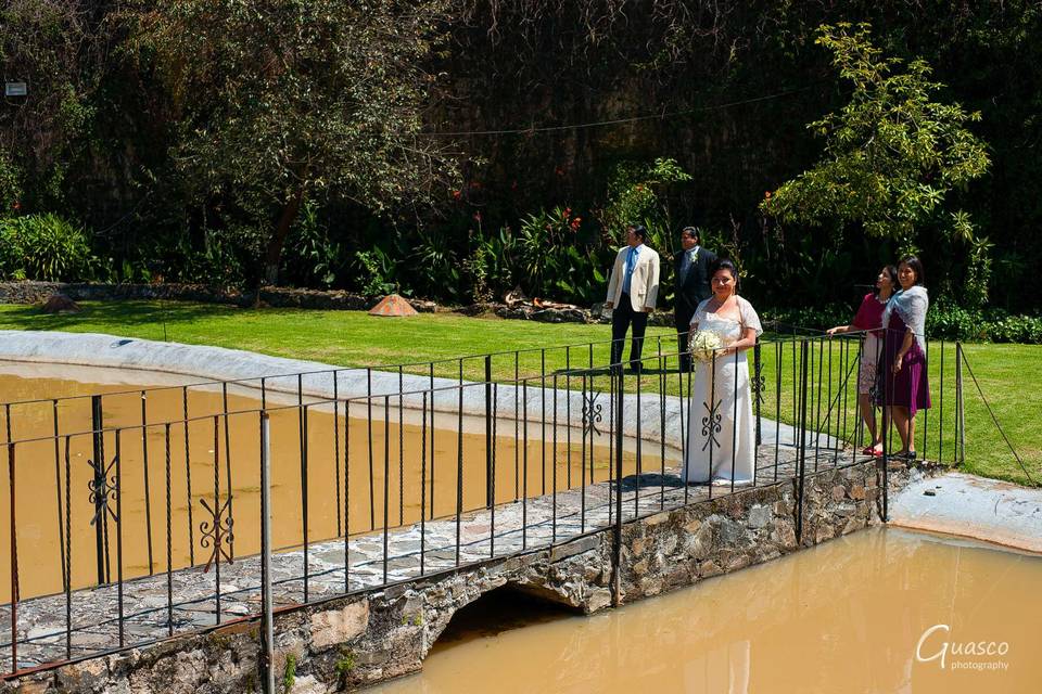 En camino a la ceremonia