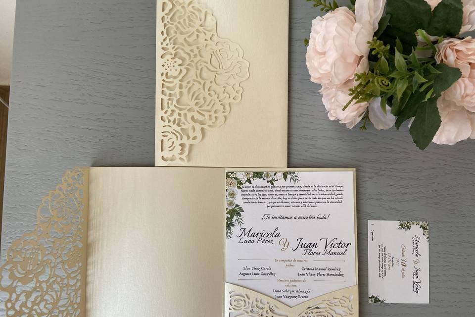 Invitación en corte láser