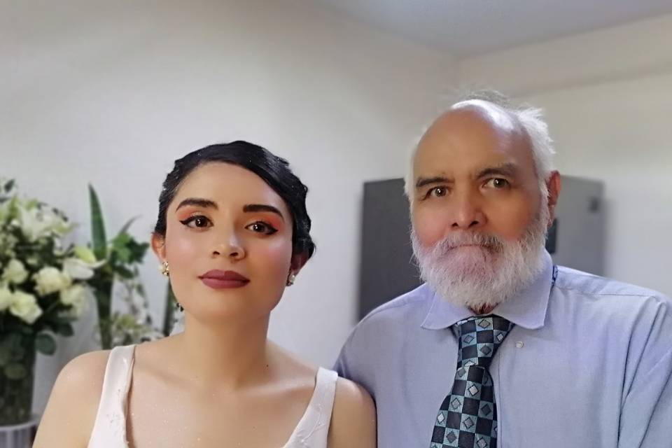 Martha y papá