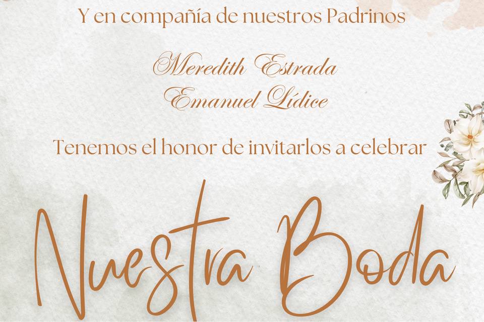 Nombre de personas en la invitación