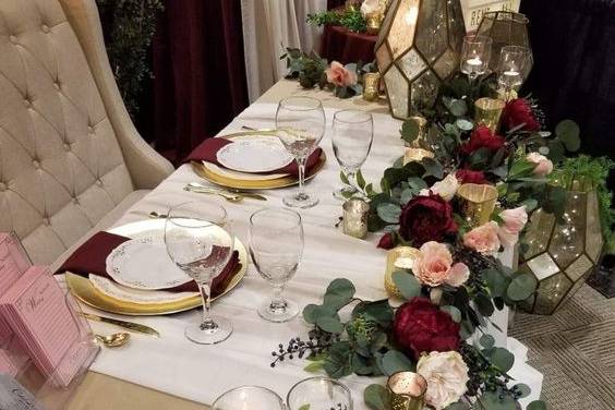Decoración de mesa principal
