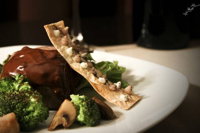 Filete en salsa de chocolate