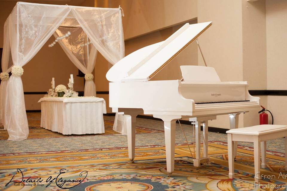 Piano boda negro & blanco