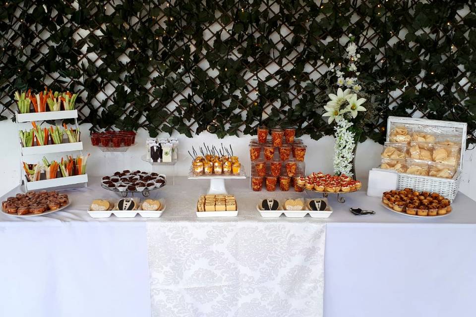 Mesa de postres exterior