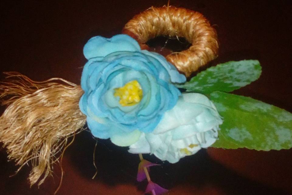 Servilletero Rosas Azules