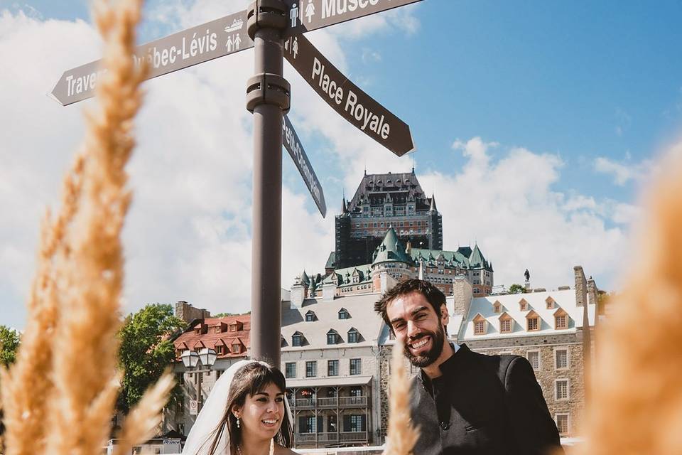 Pareja boda Quebec