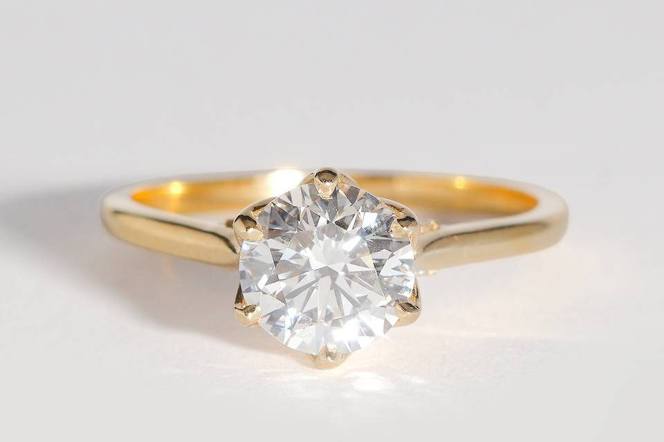 Anillo Solitario Brillante