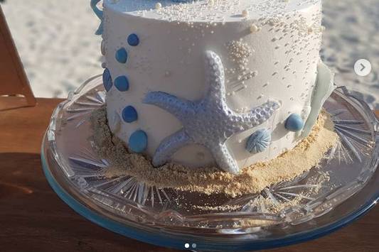 Pastel de boda de vainilla