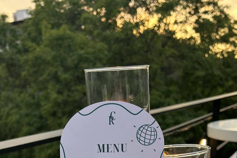 Menu welcome party