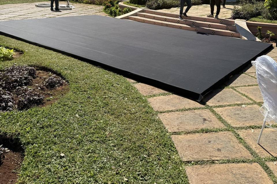 Pista forrada negro