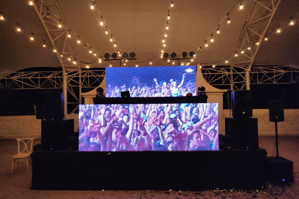 Booth dj led pitch