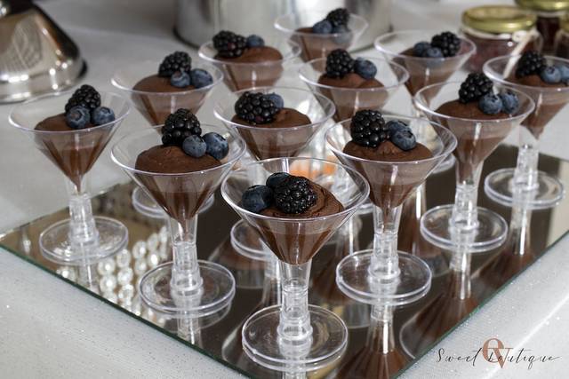 Copas con mousse de chocolate