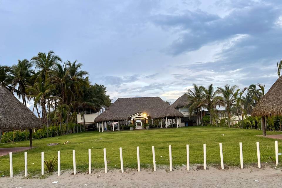 Vista jardín desde la playa