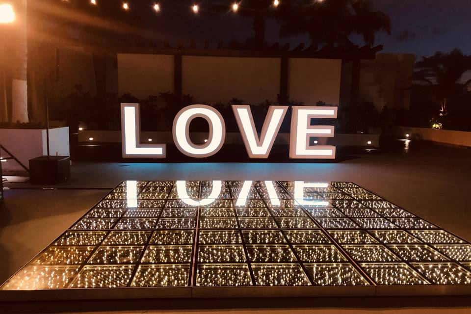 Letras love decorativas