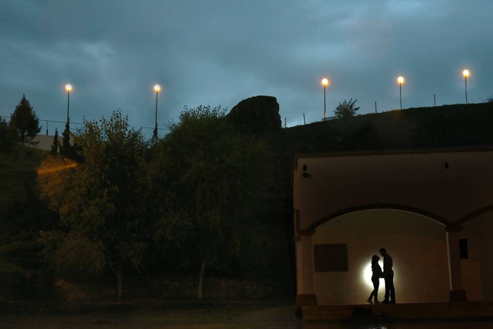 Novios en acueducto