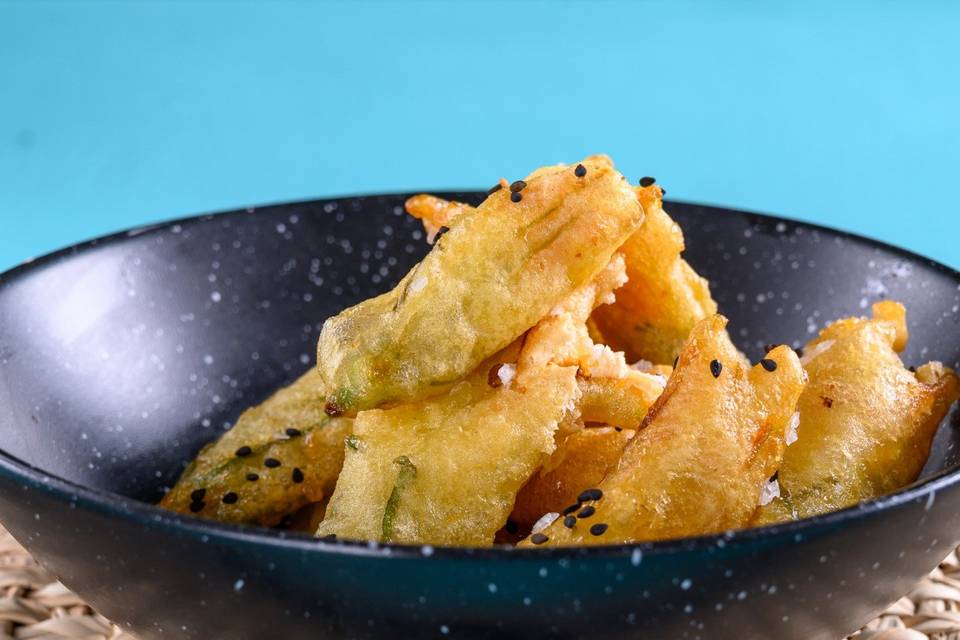 Tempura melosa de flores