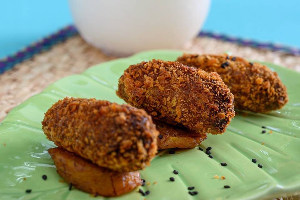 Croquetas de pollo al mole