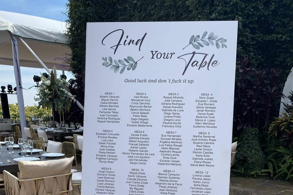 Find your table