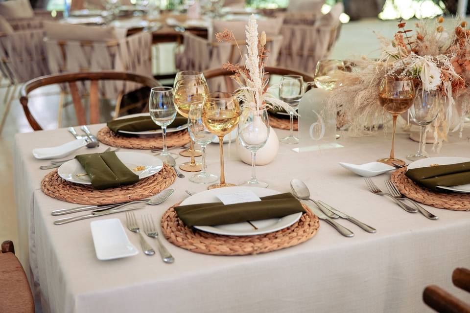 Table styling boda boho