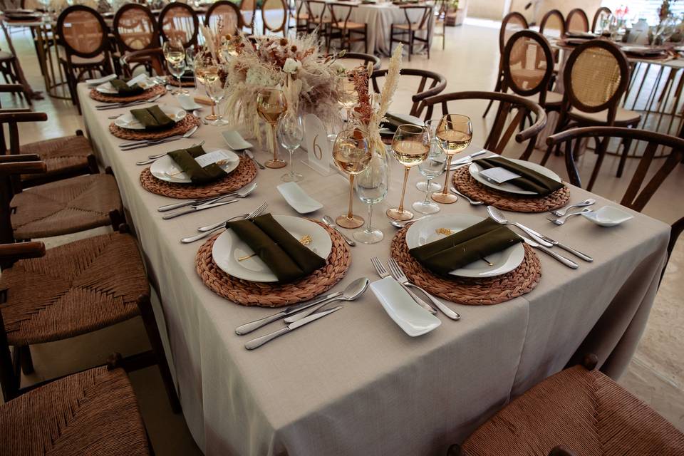 Table styling boda boho