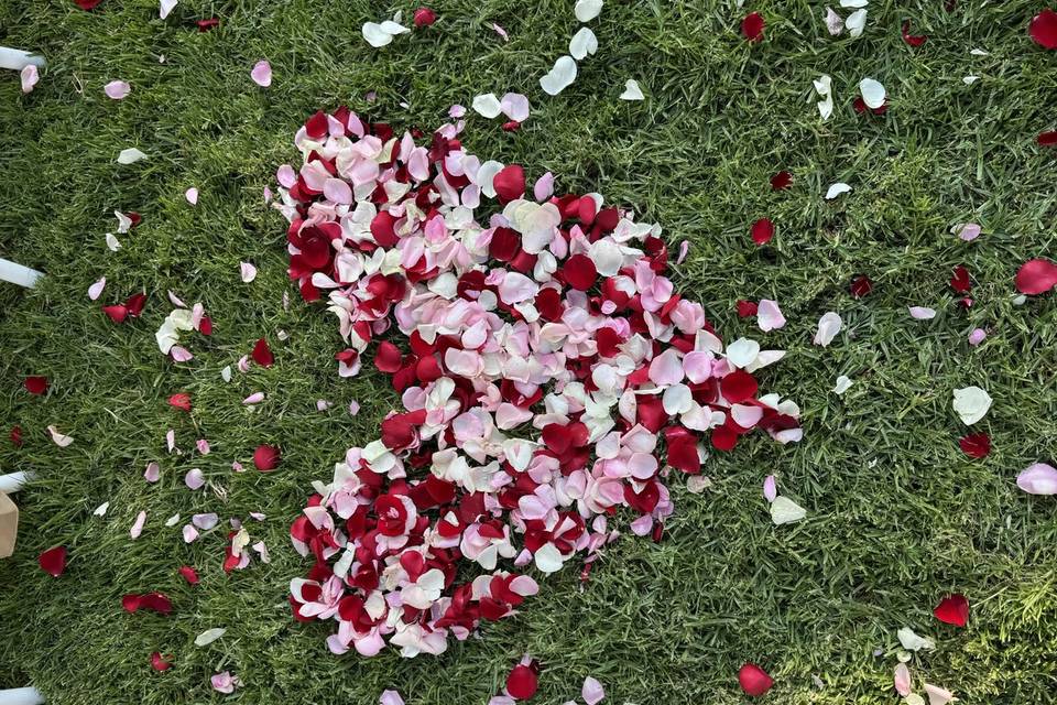 Corazón de flores