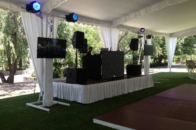 Audio y pista madera