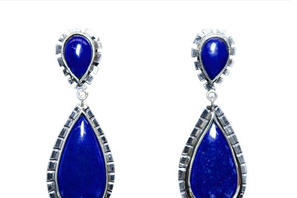 Aretes de plata & lápislazuli