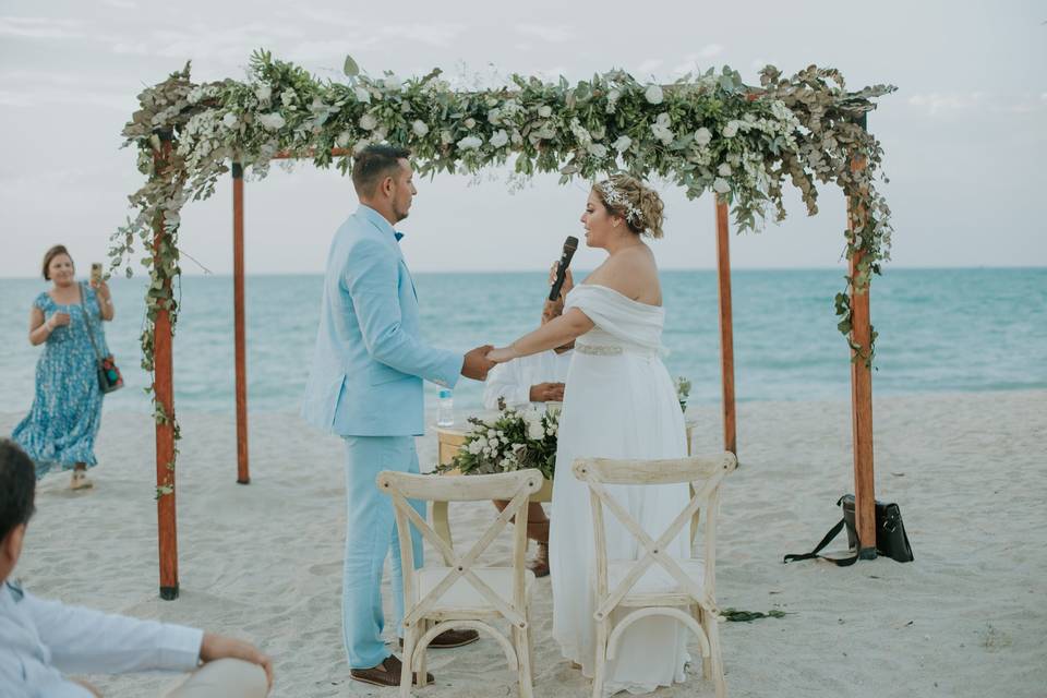 Ceremonia en la playa