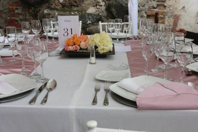 Cristalería boda de día