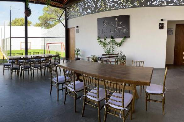 Terraza cubierta para celebraciones