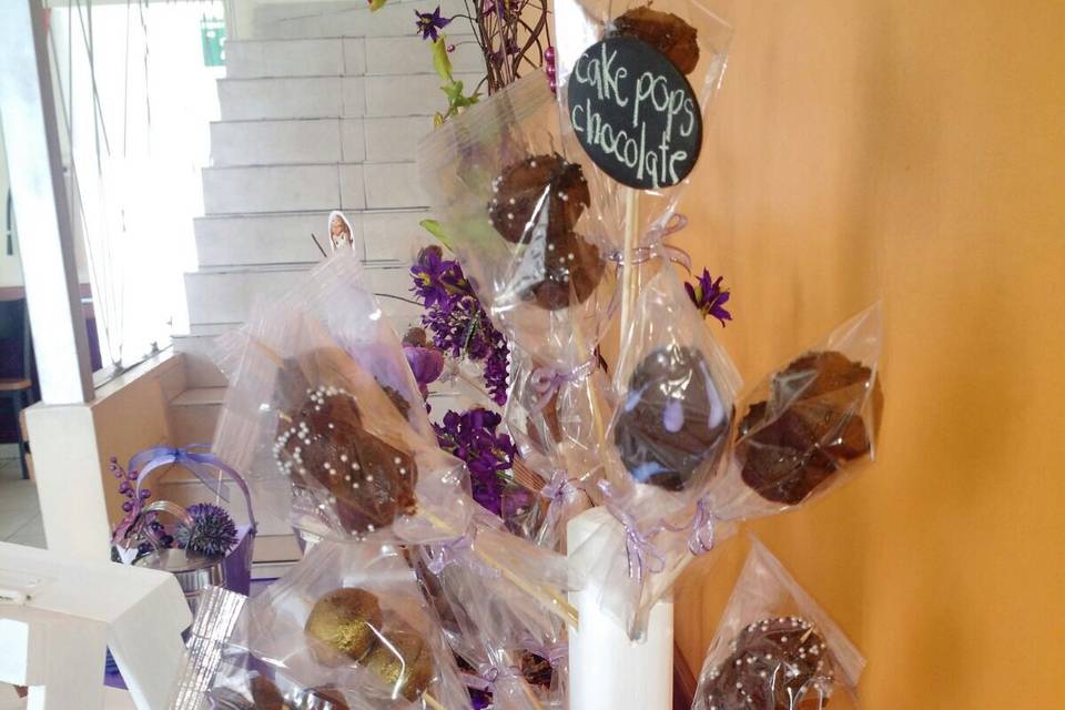 Cake pops de chocolate