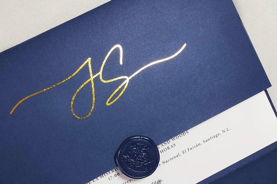 Navy + foil