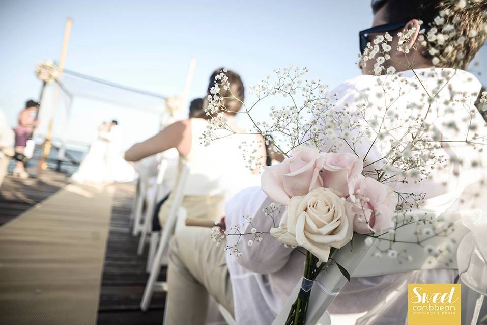 Corsage para pasillo vintage