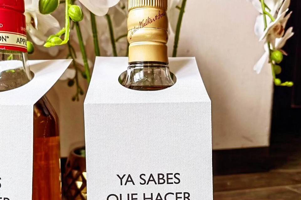 Etiquetas para botella