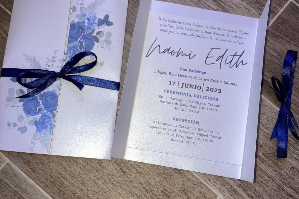 Invitación blue