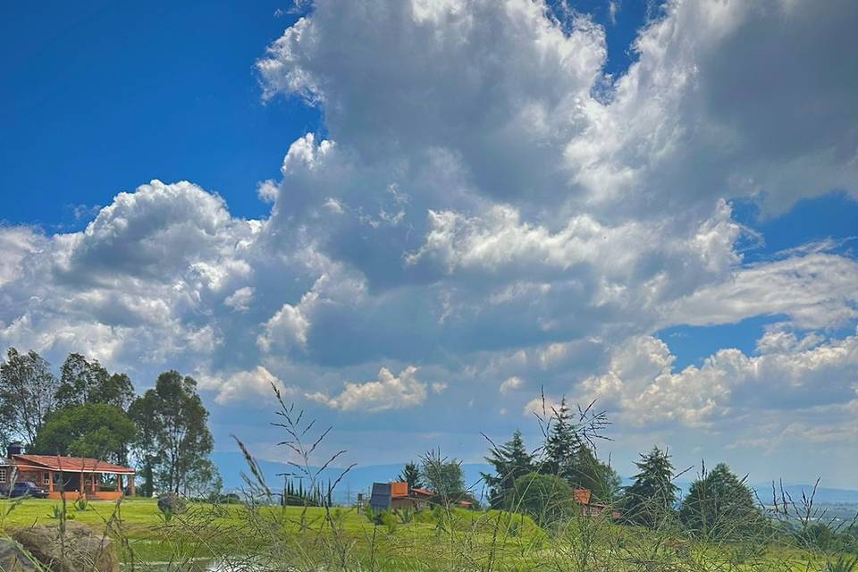 Vista desde el jardín de evento