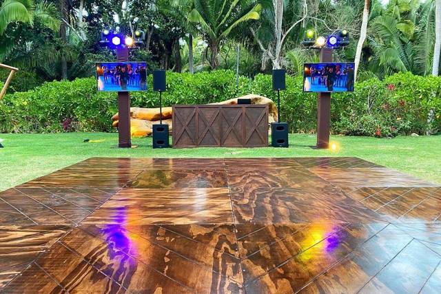 DJ set pista madera