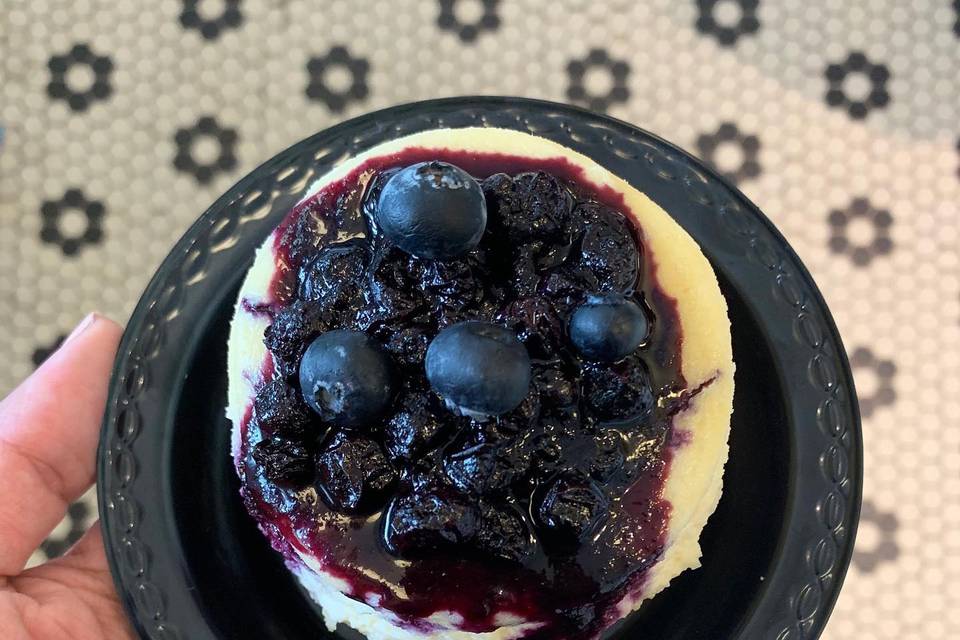 Cheesecake de blueberry