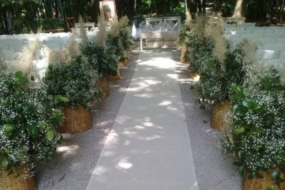 Pasillo de jardín ceremonia