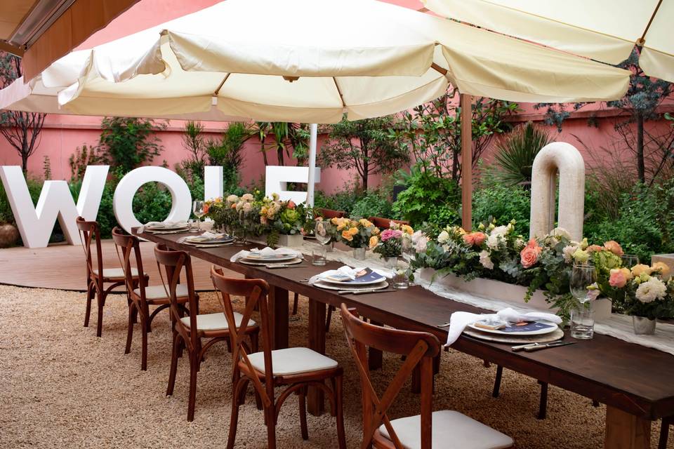 Desayuno jardin