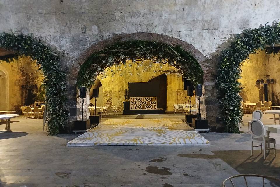 Entrada floral para recepción