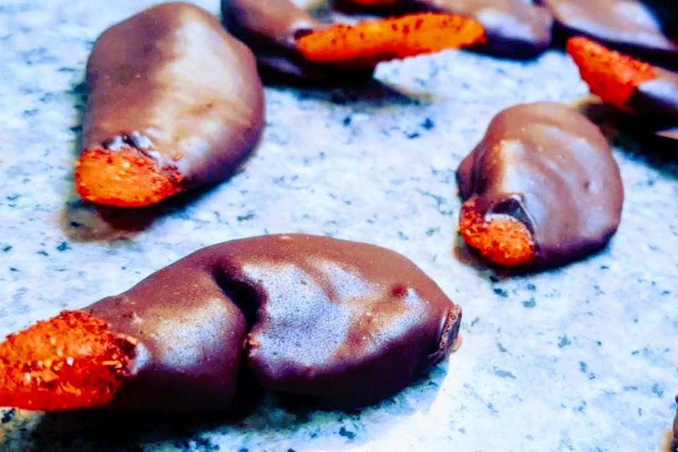 Manguitos con chocolate